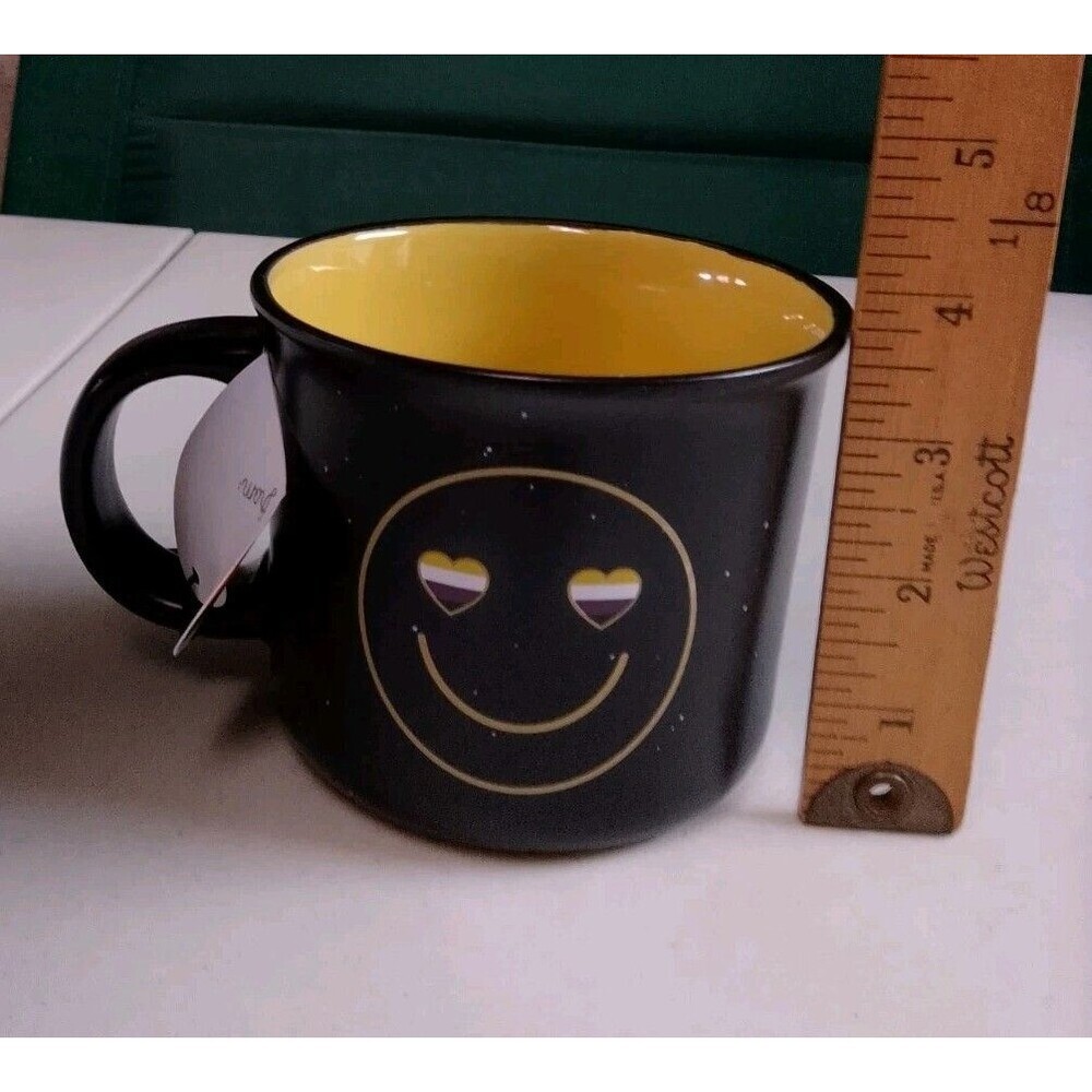 NWT Sheffield Home "Be You" Pride Mug Set of 2 Non-Binary Heart Eyes Smiley Face - Picture 9 of 16